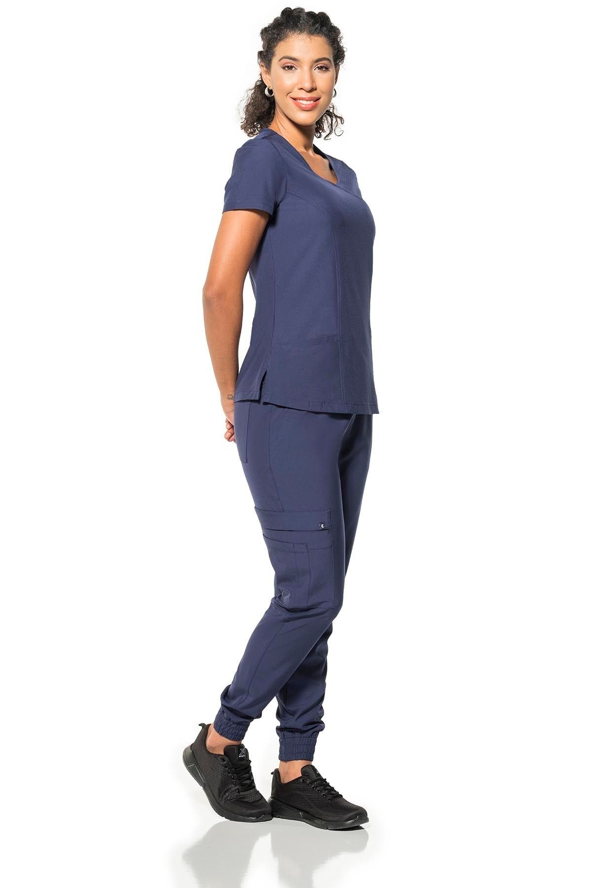 Comfy Master Modern Kalıp 4 Yöne Likralı Ütü Istemeyen Hemşire Doktor Forması Cerrahi Nöbet Scrubs Pantolon