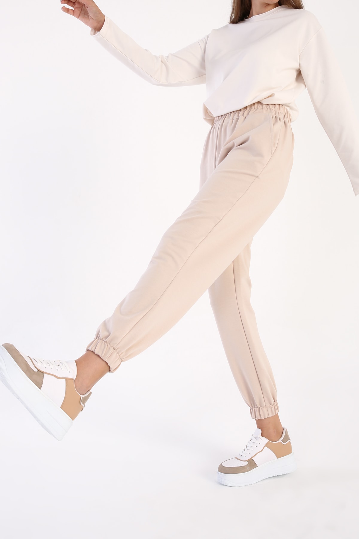 ALLDAY Bej Jogger Lastikli Eşofman Altı