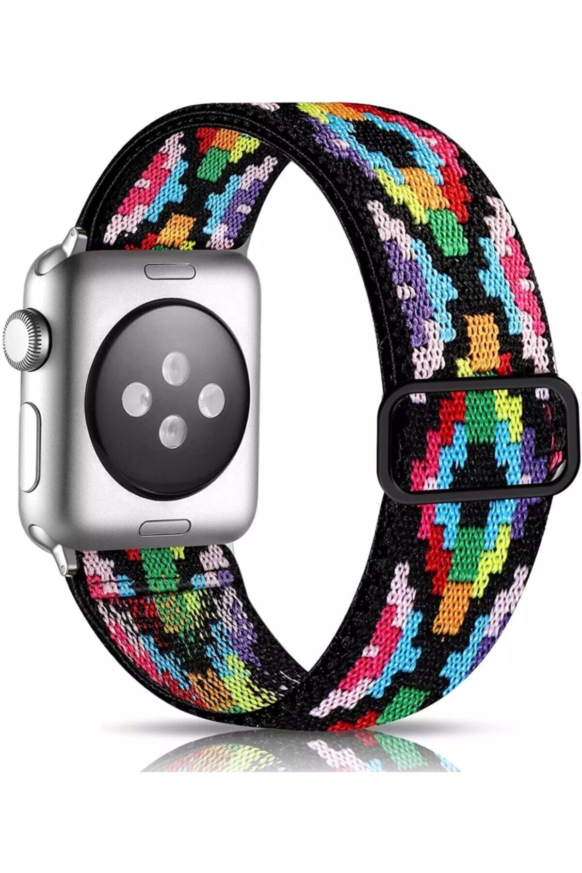 Teknoband Apple Watch Renkli Kordon 38/40/41 mm Uyumlu