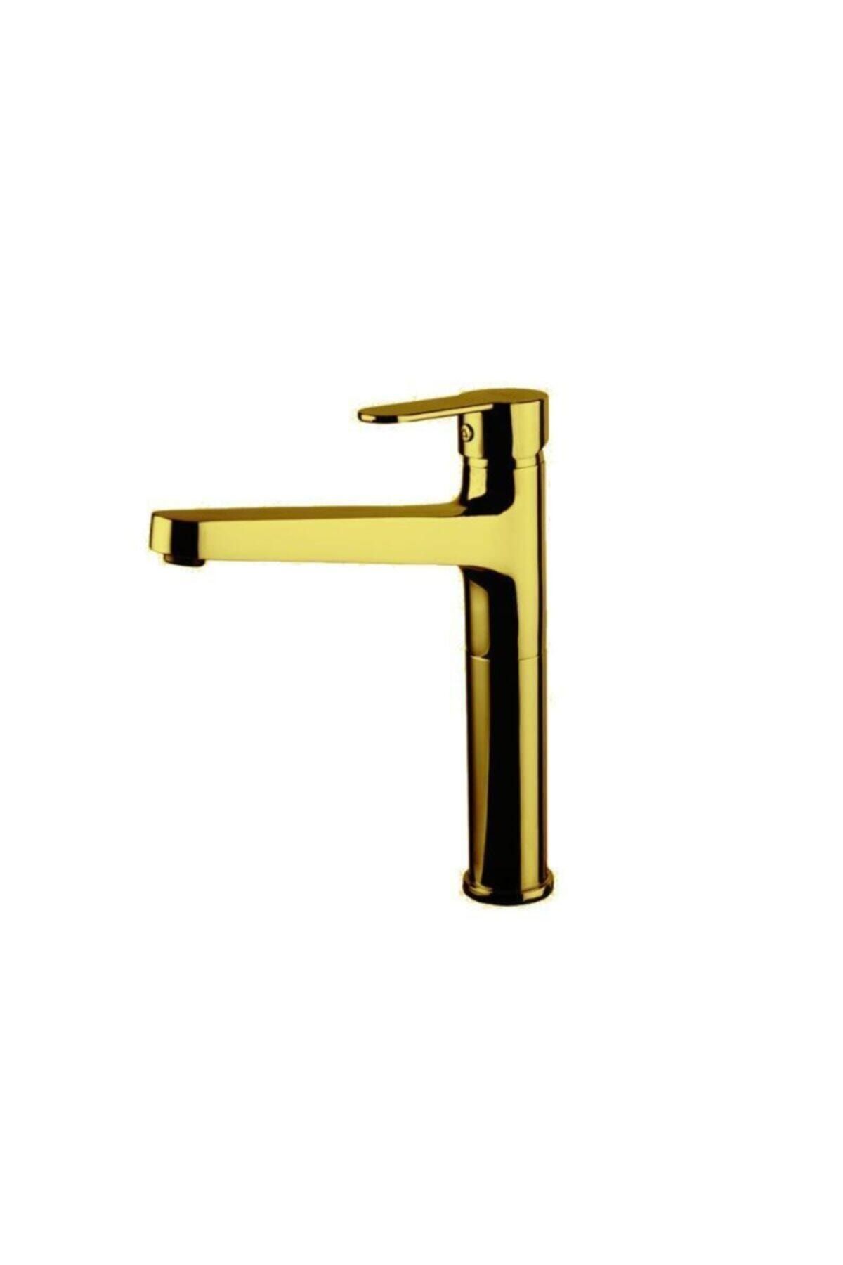 Newarc Domino Çanak Tipi Lavabo Bataryası Altın 971008