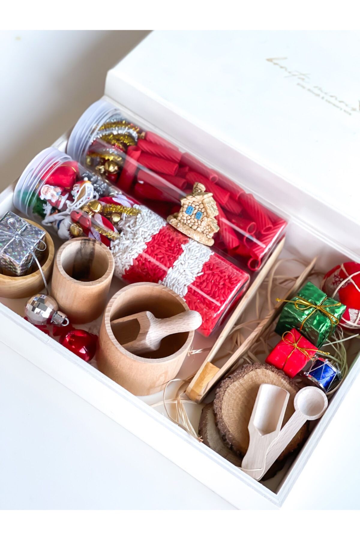 Bonita Minois Yılbaşı Eğitici Duyusal Oyun Kiti Ho Ho Ho Noel Sensory Bin Montessori Etkinlik Aktarma Çalışmaları