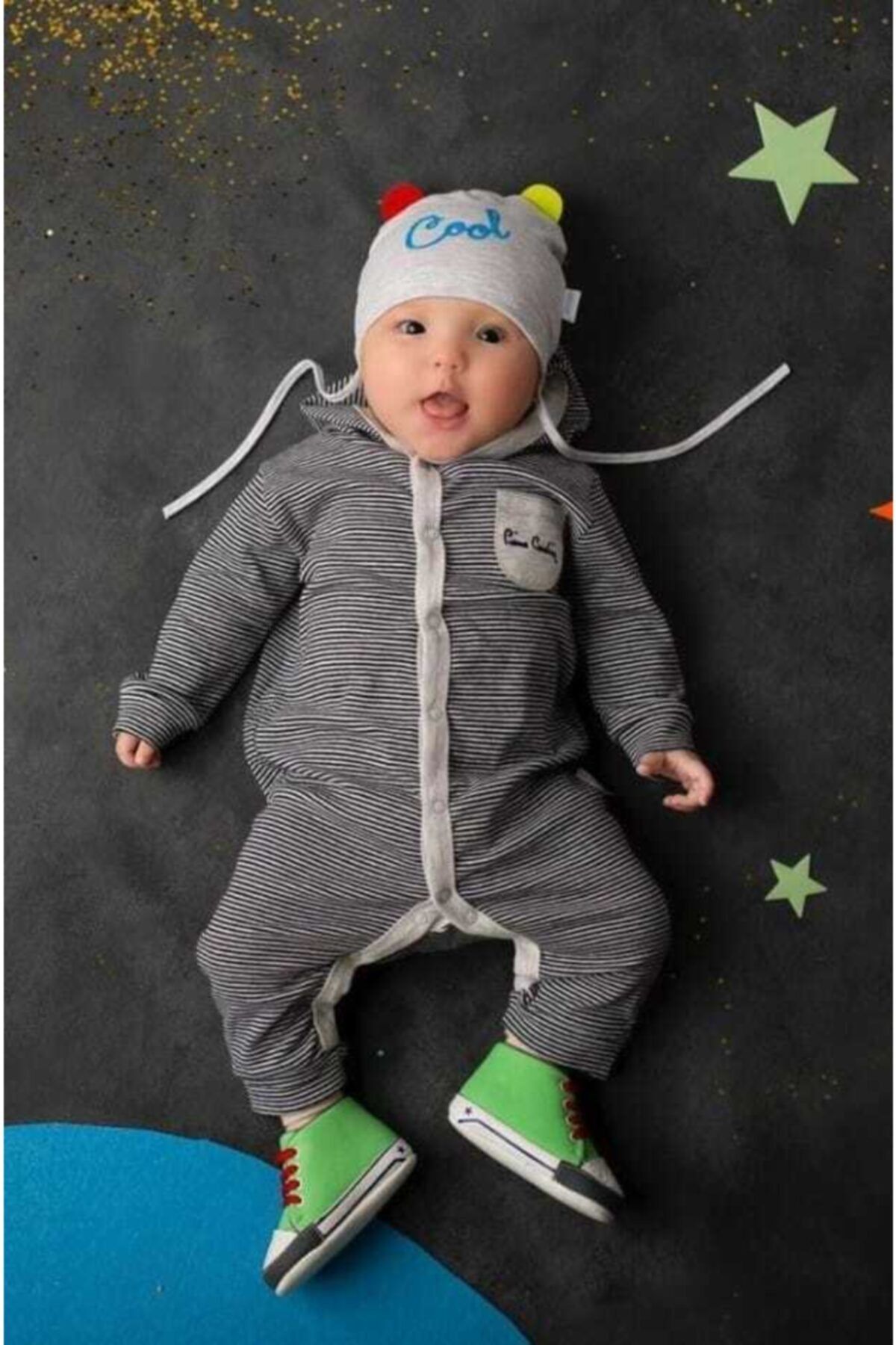 Pierre Cardin Baby Kapşonlu Penye Tulum