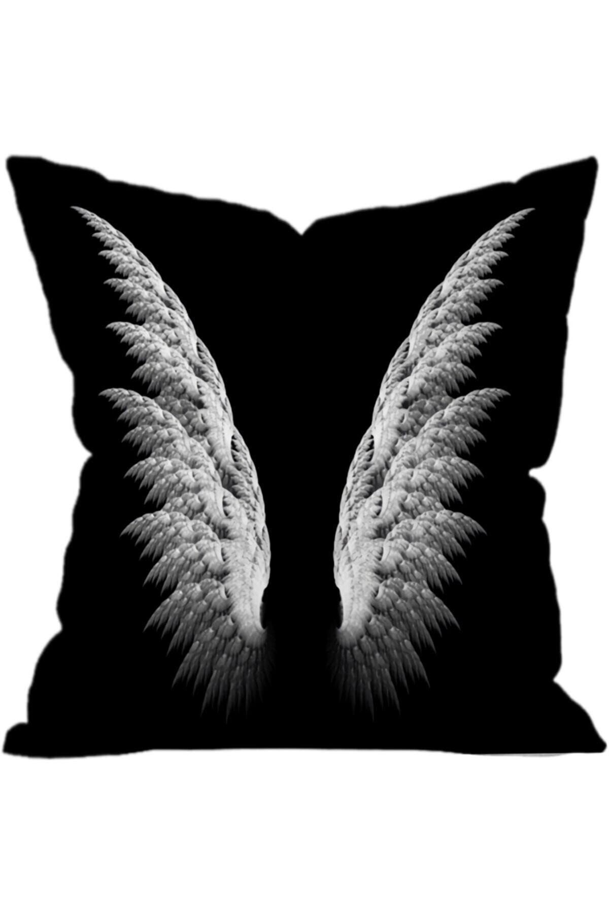 SWEET HOME ARTS ((ÇİFT TARAFLI BASKI) Melek Yastık Kırlent Kılıfı