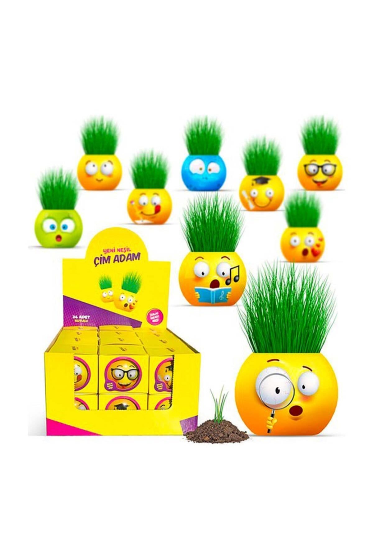 Aden Çim Adam Emoji Bebek&çocuk Yastık Ve Kılıfı