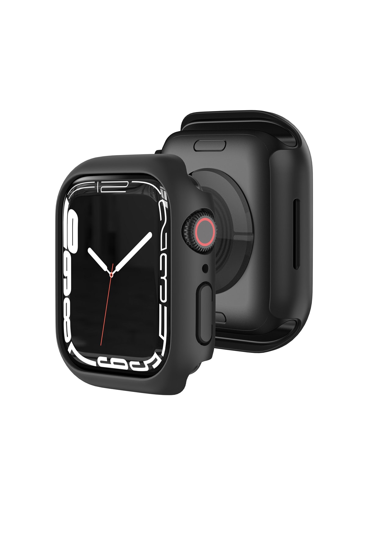 Microcase Watch 7 41mm Önü Açık Sert Slim Rubber Kılıf - I7r2 Siyah Uyumlu