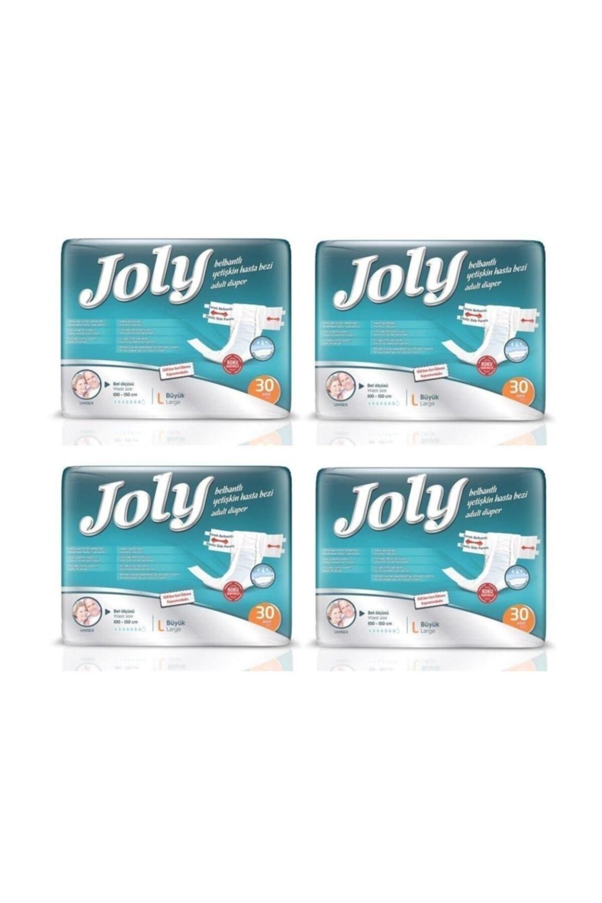 Joly Belbantlı Hasta Bezi Büyük Large Boy 30 Lu 4 Paket 120 Adet
