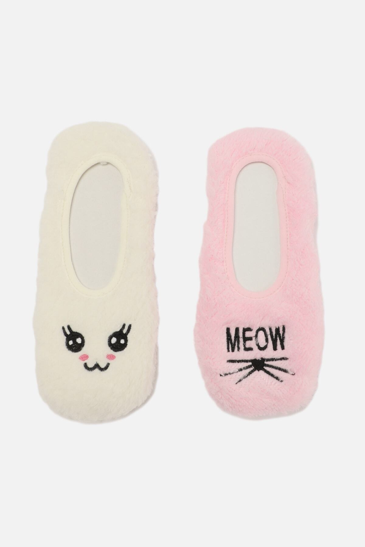 TRENDYOLMİLLA 2'li Paket Peluş Uyku Çorabı THMAW22CO0363