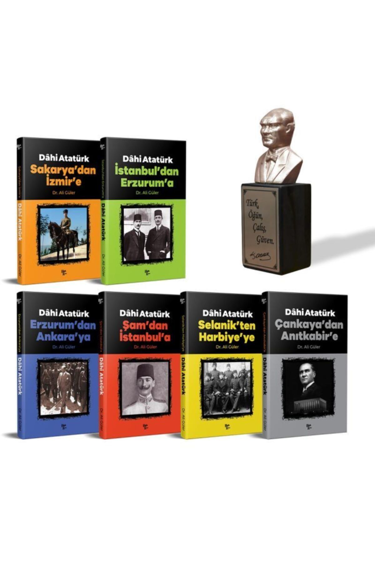 Halk Kitabevi Dahi Atatürk Seti - 6 Kitap Ve Atatürk Büstü Bronz