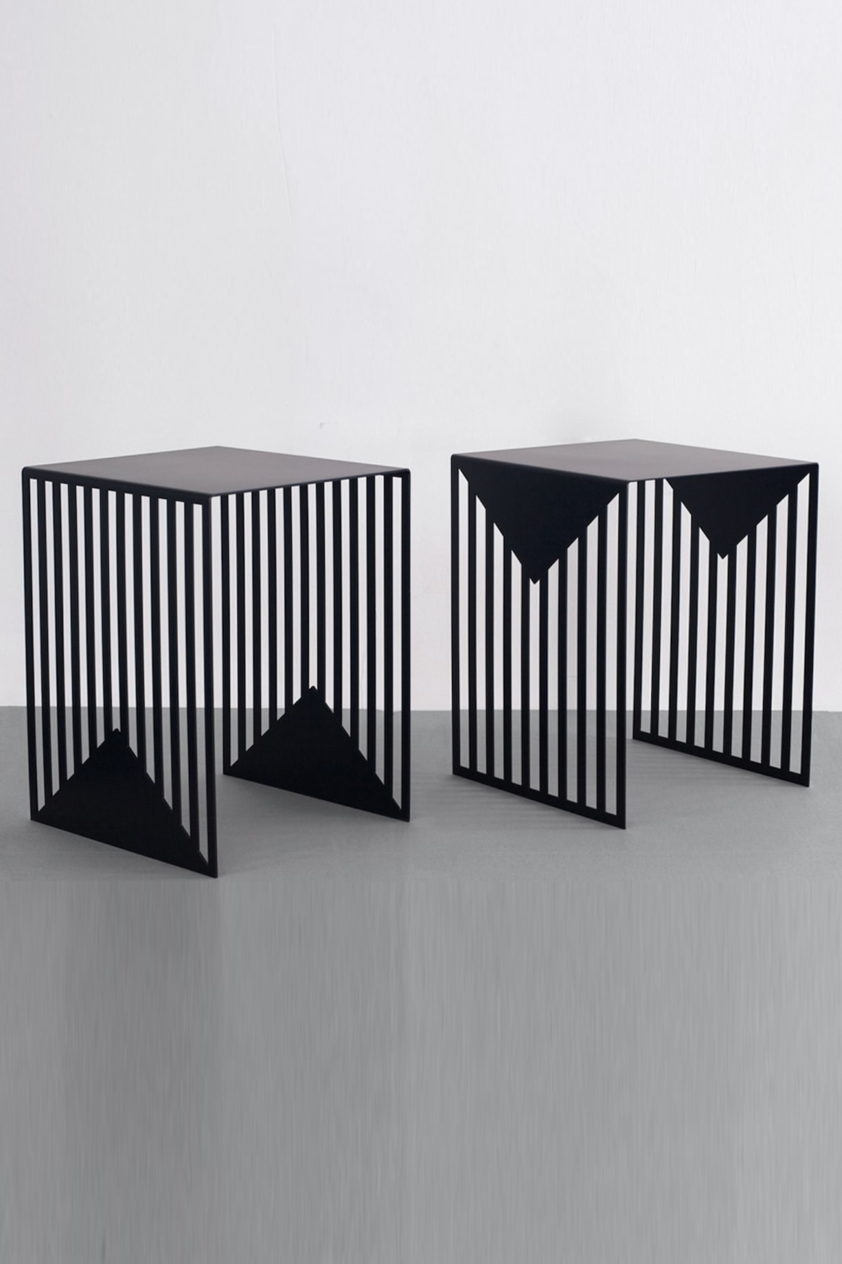 3art Metal Dekoratif Metal Zigon Sehpa - 2'li Set