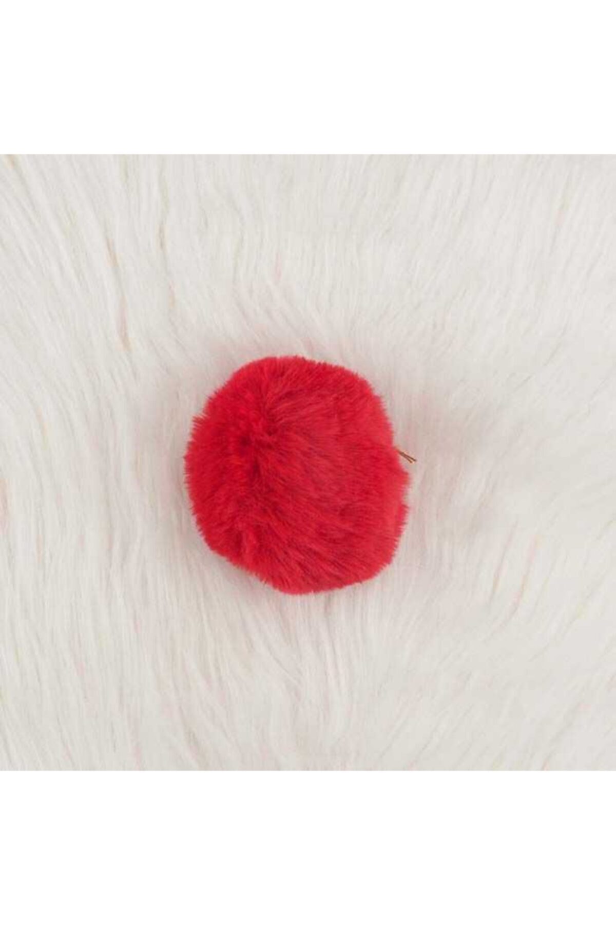 Noname Tavşan Yün Ponpon Büyük Kırmızı