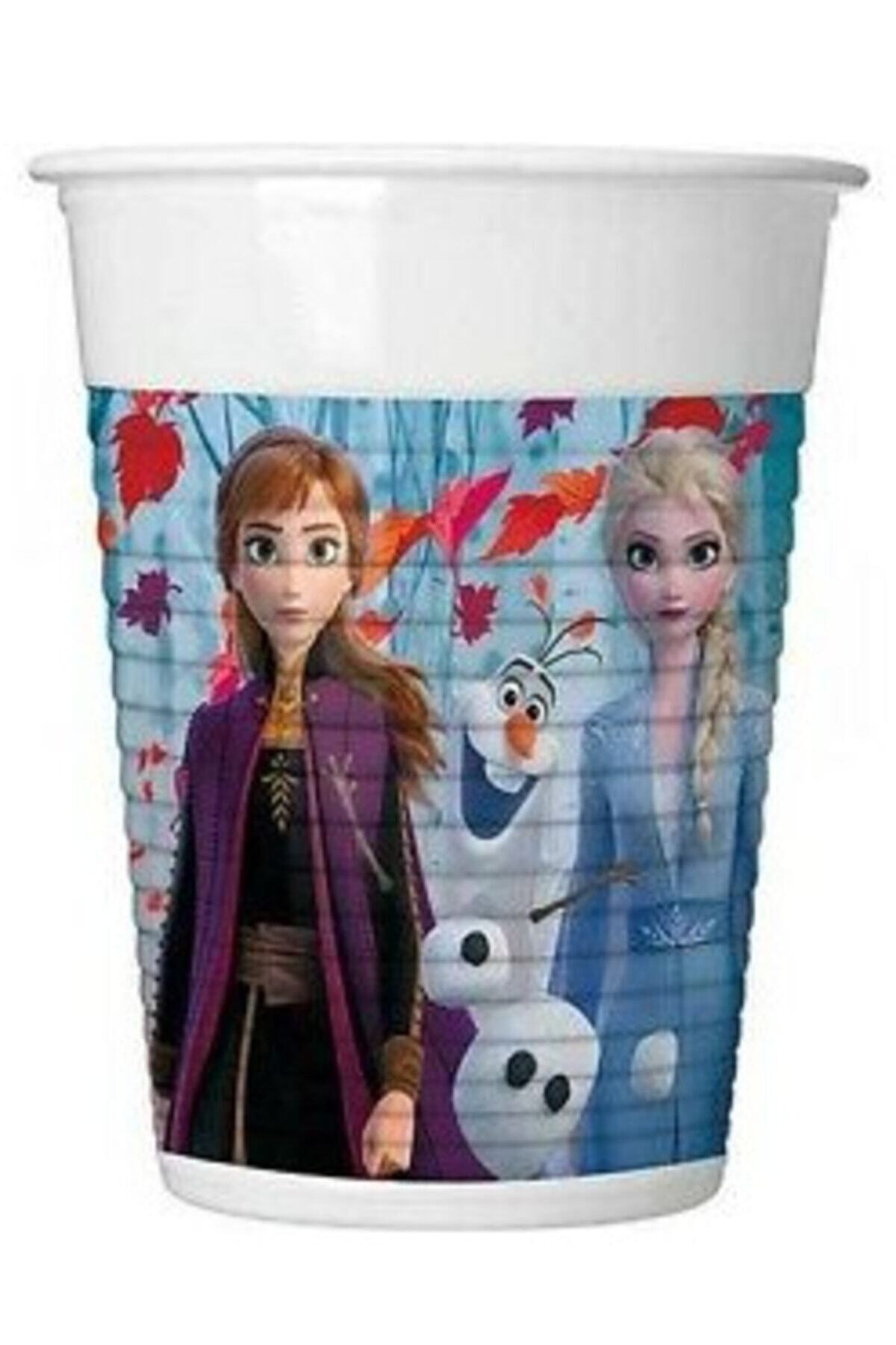 KONFETİ SÜS Elsa Frozen Plastik Bardak 8'li Paket