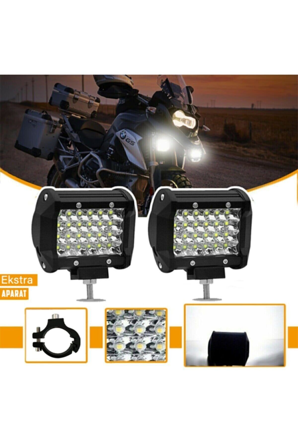 C9 Cree 24 Led 72w Spot Delici Dört Sıra Motorsiklet Off Road Led Lamba 2'li