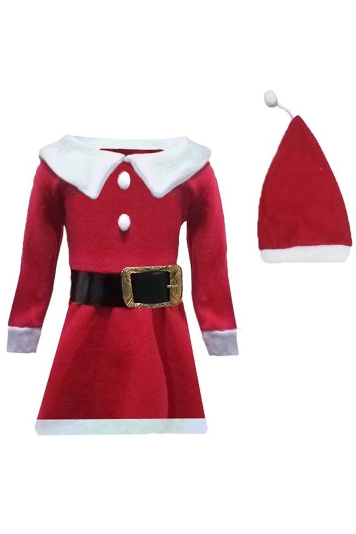 Shecco Babba Kız Bebek Çocuk Noel Anne Elbise