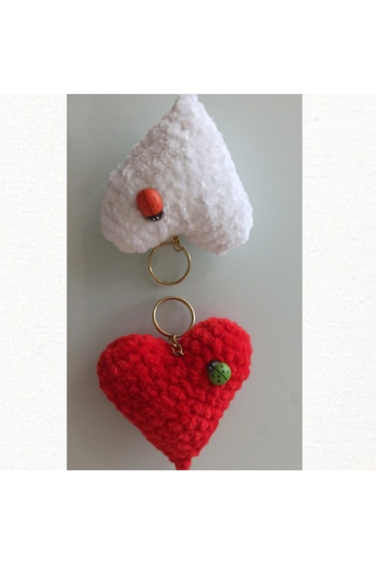 amigurumi Kalpli Anahtarlık