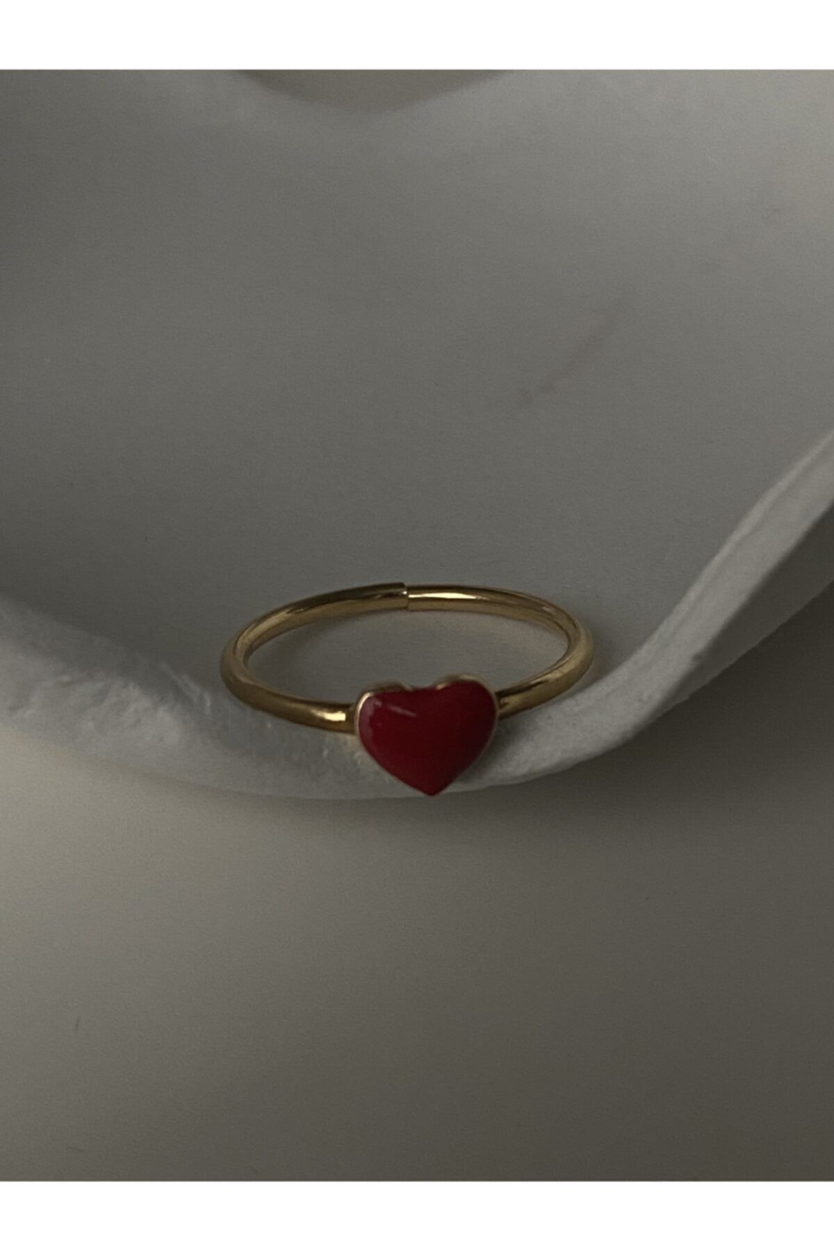 vi store vi jewelry Yılbaşı Kırmızısı Kalp Yüzük