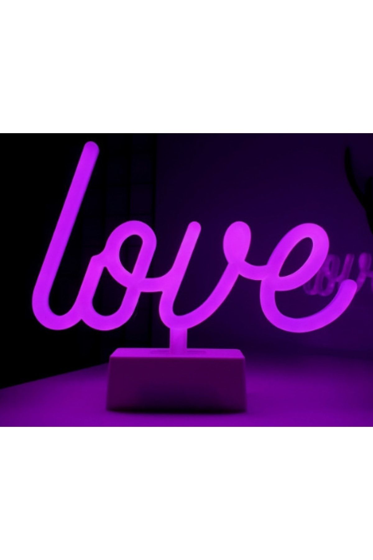 NO.8 HOUSE Neon Işıklı Love Yazılı Masa Gece Lambası