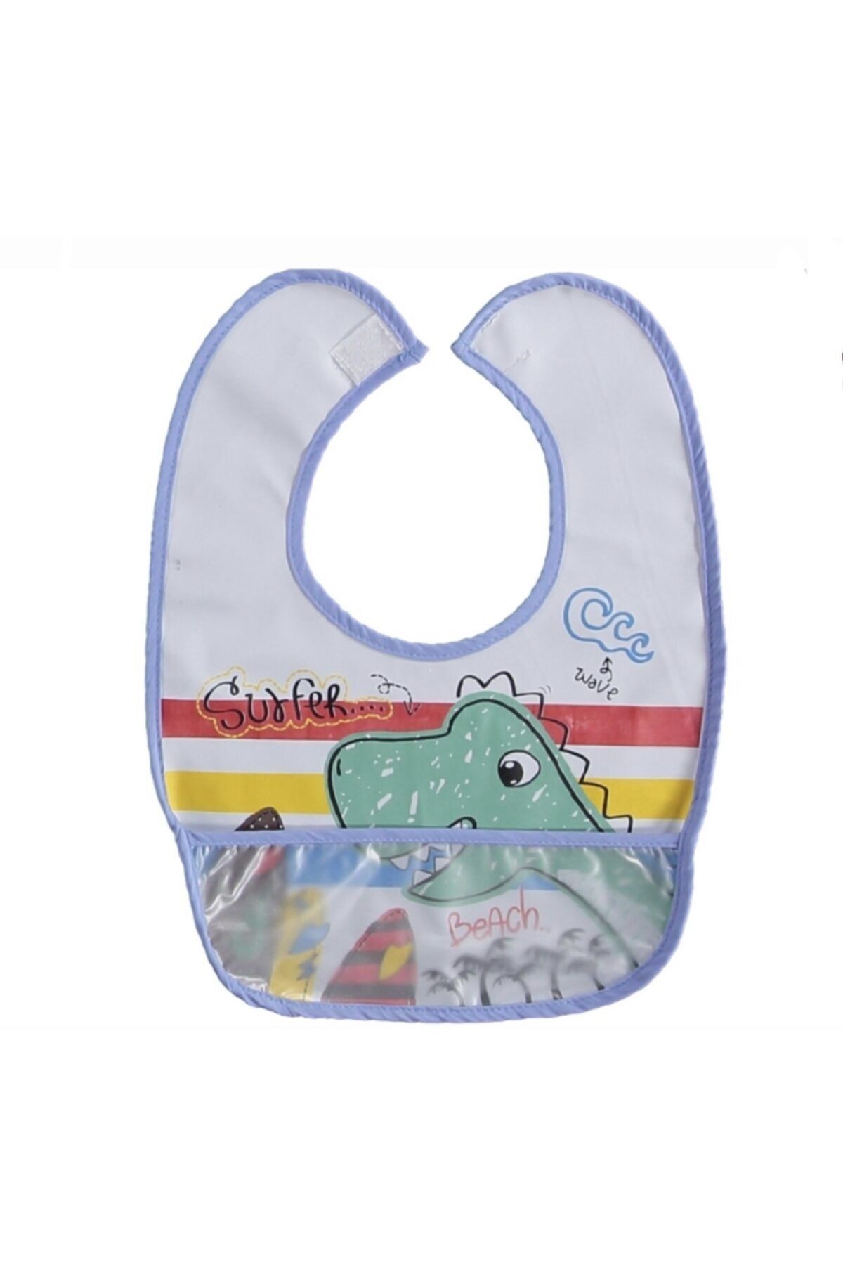 Soft and Baby Dinozor Su Geçirmez Cepli Önlük