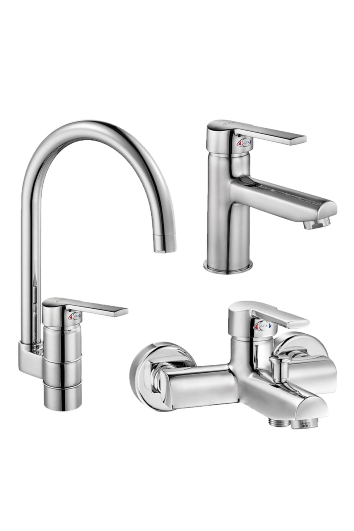Eca Delta 3'lü Set 20 Yıl Garantili (lavabo Batarya , Banyo Batarya , Mutfak Eviye Batarya)