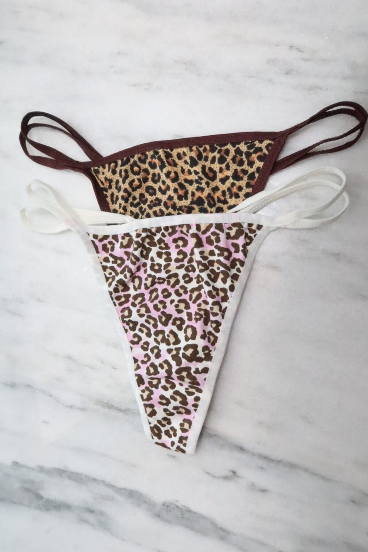 YEZSTART Kadın 2'li Kombin Leopar Beli Ipli Tanga
