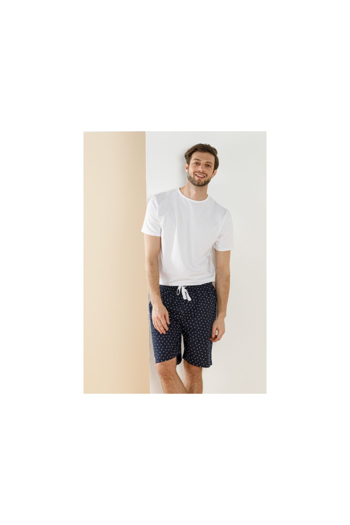 English Home Marin Fit Dokuma Şort Lacivert