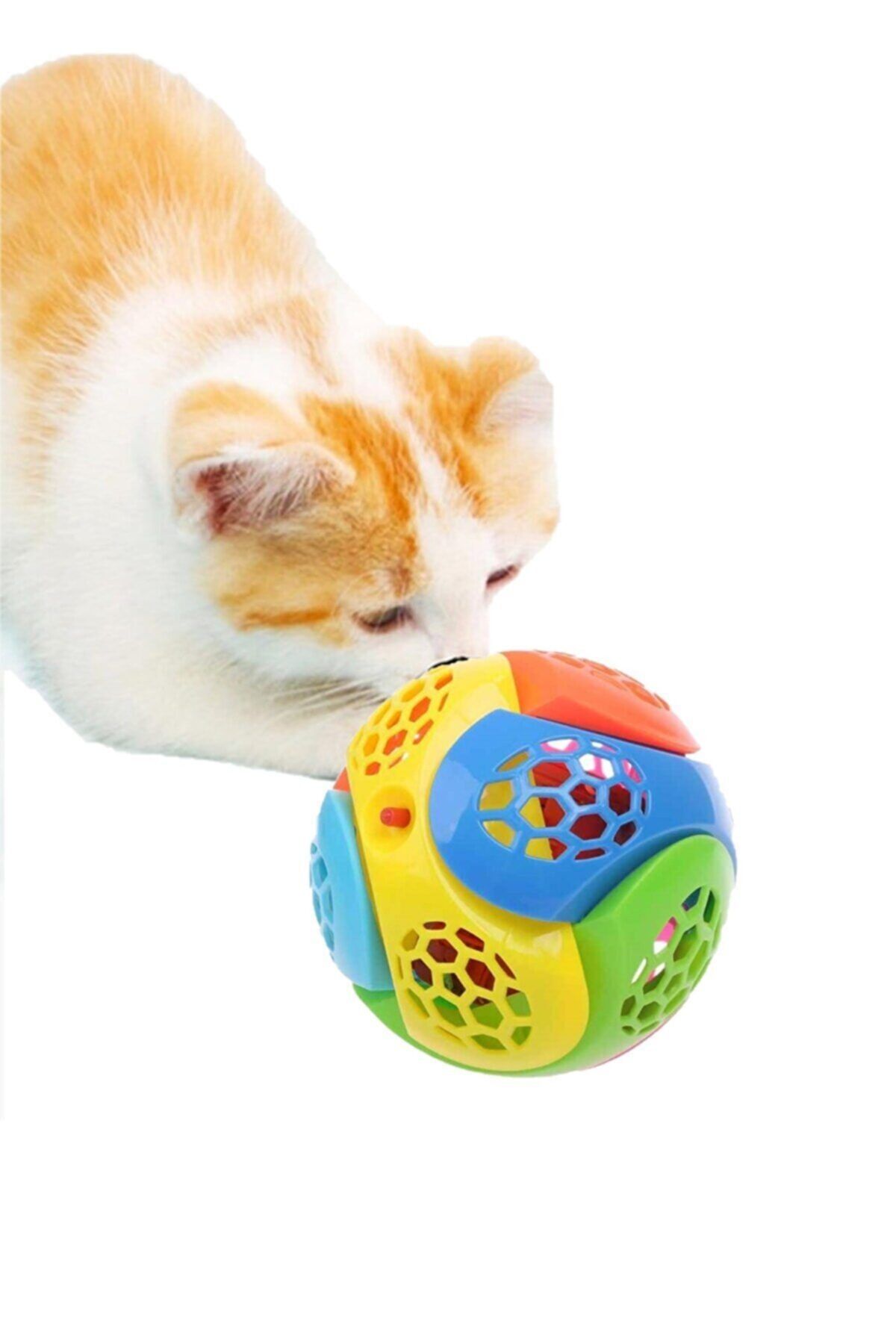 PET SUPPLIES Zilli Yap Boz Kedi Oyun Topu
