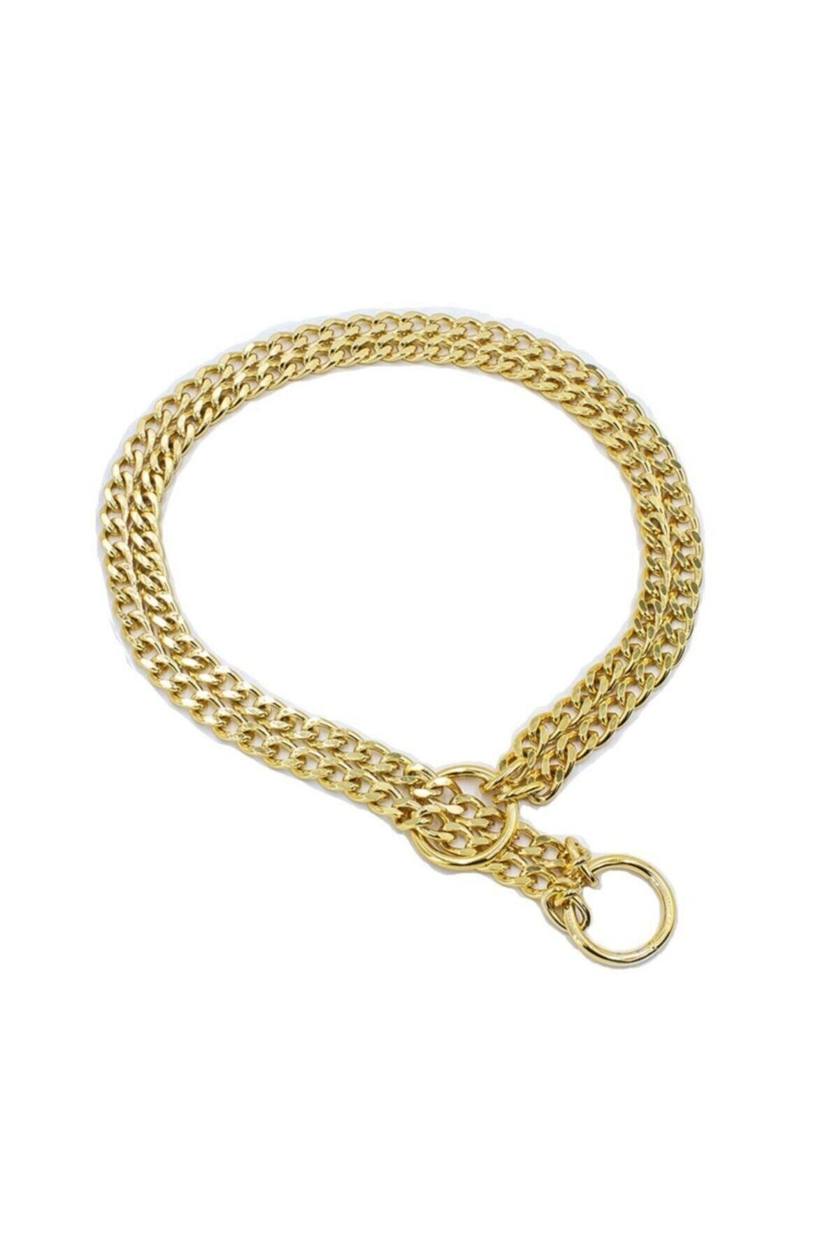 Doggie Eğitim Serisi Çift Zincirli Köpek Boyun Tasması 2,5x35-45cm