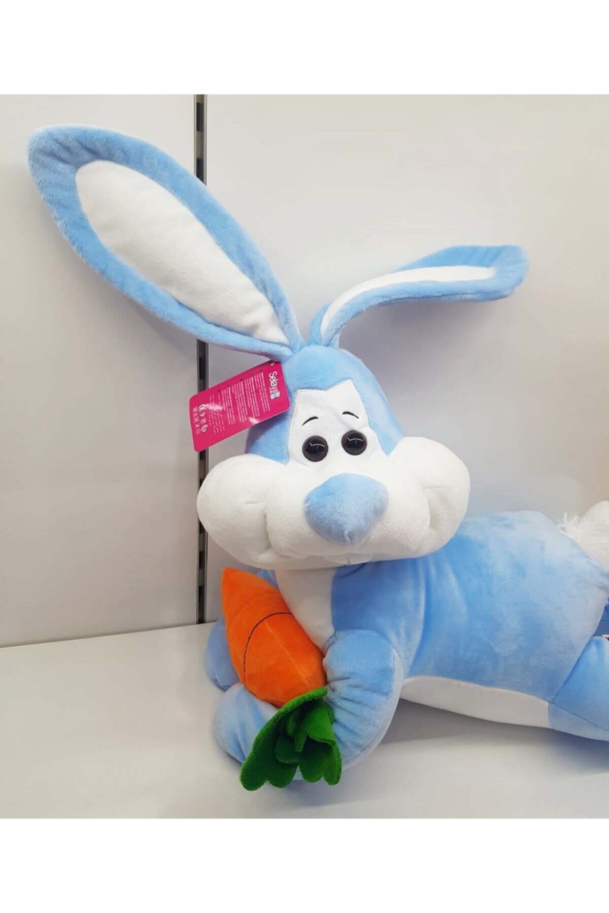 YıldızDükkan Peluş Oyuncak Tavşan 55 Cm Oyun Arkadaşım Yatan Tavşan Yerli Üretim