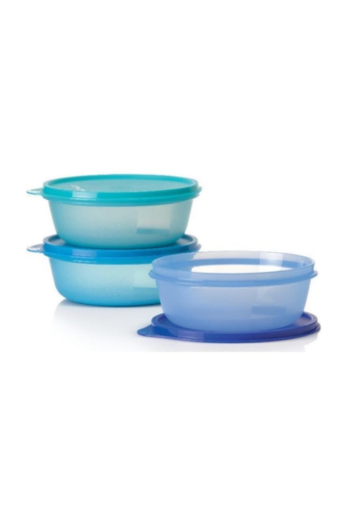 Tupperware Üç Şekerpare 600 ml * 3 Lacivert Yeşil Mavi Renkler