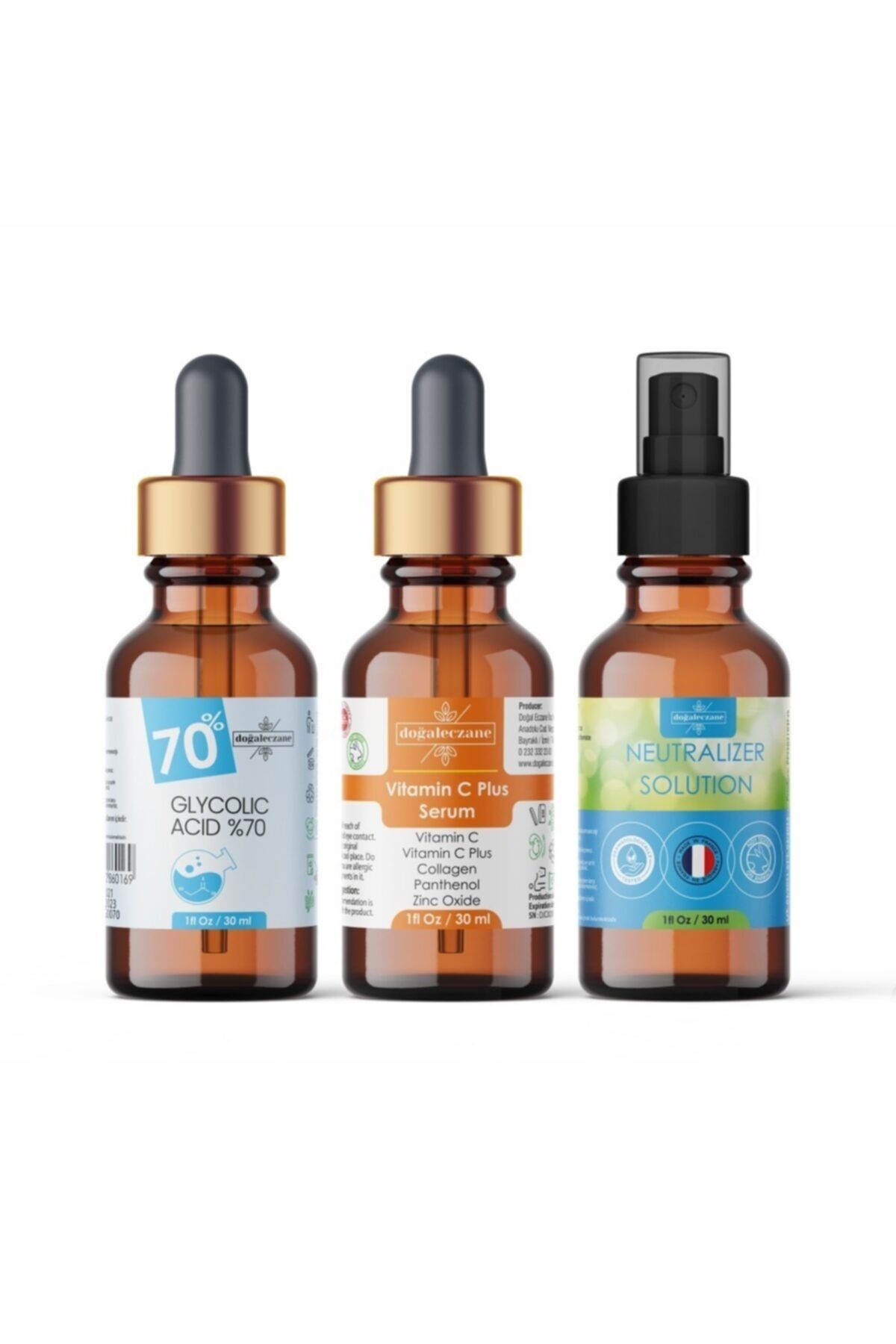 Medical Peeling Glikolik Asit % 70 Peeling Üçlü Set 90 ml