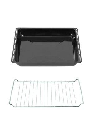 Ankastre Derin Fırın Tepsisi Ve Fırın Izgara Teli 2'li Set 45,5 X 37,5 X 6 Cm Image 0