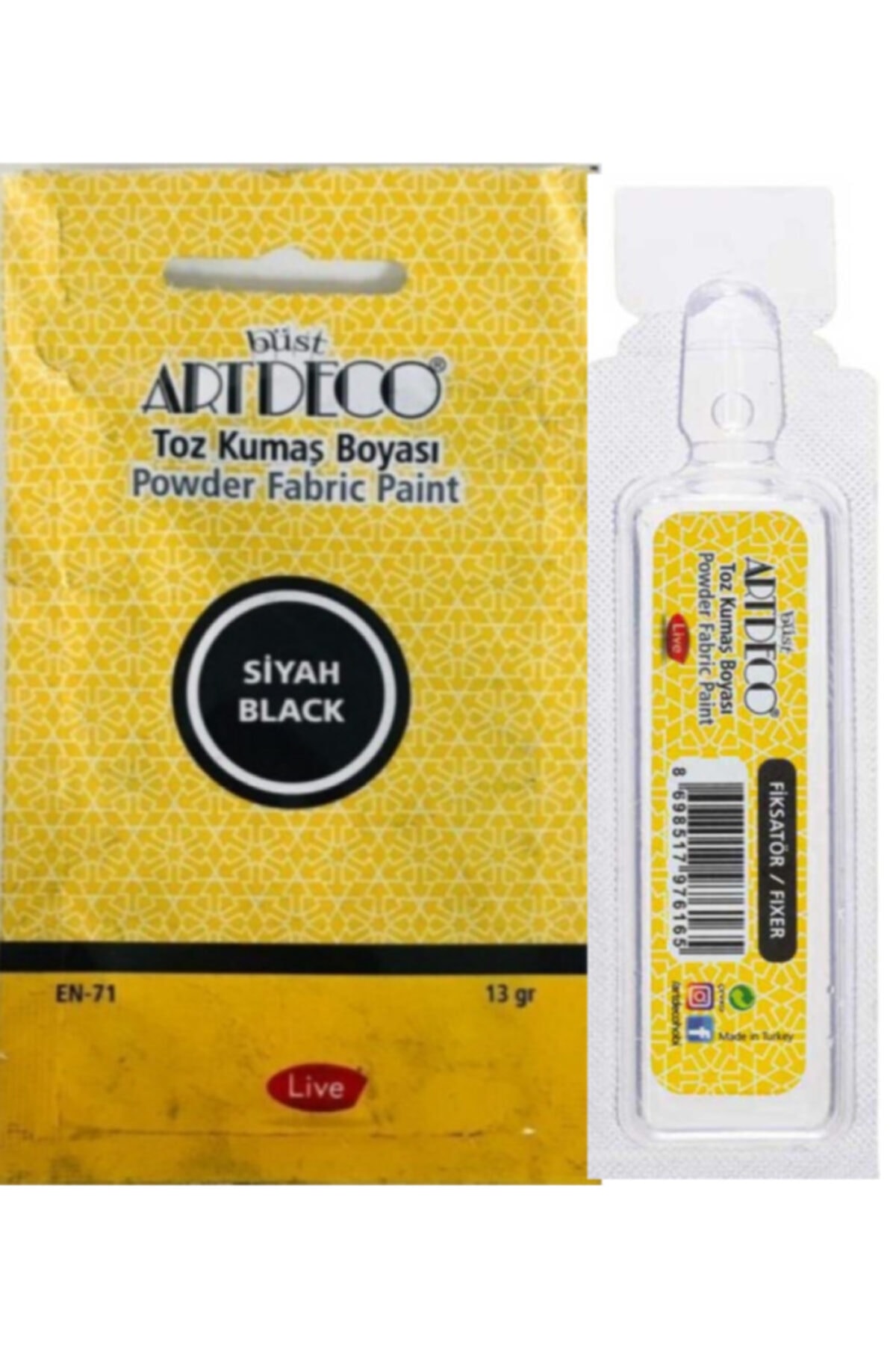 Artdeco Toz Kumaş Boyası Siyah