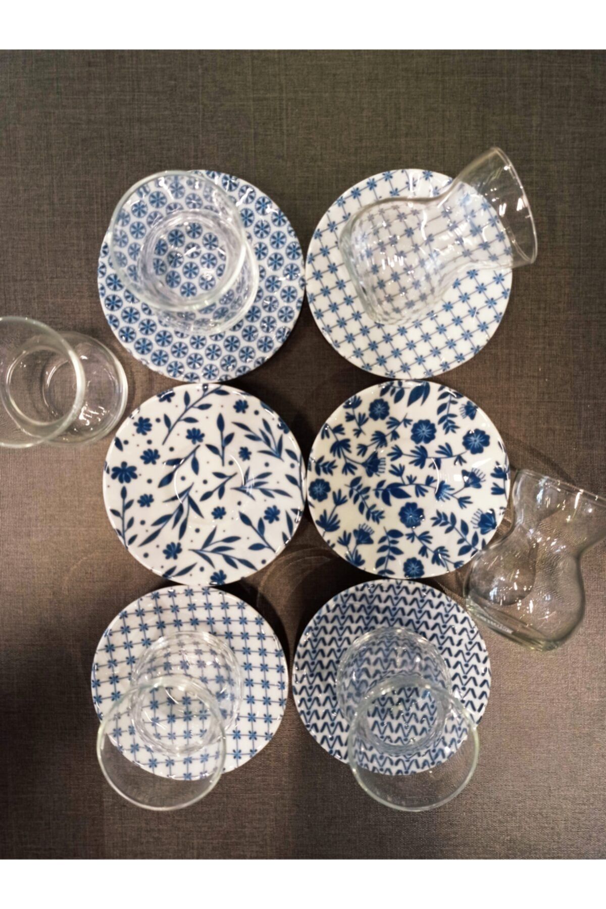 Porland Blue 6 Kişilik Çay Takımı