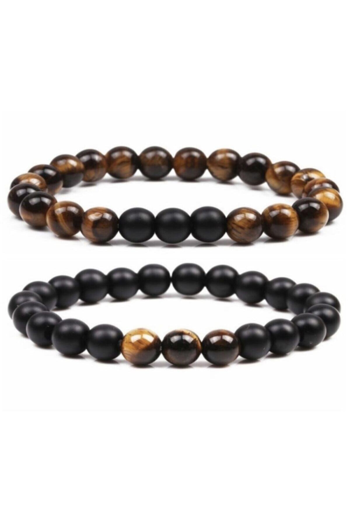 HAKSAL GÜMÜŞÇÜLÜK Kaplangözü ve Oniks Bileklik Set