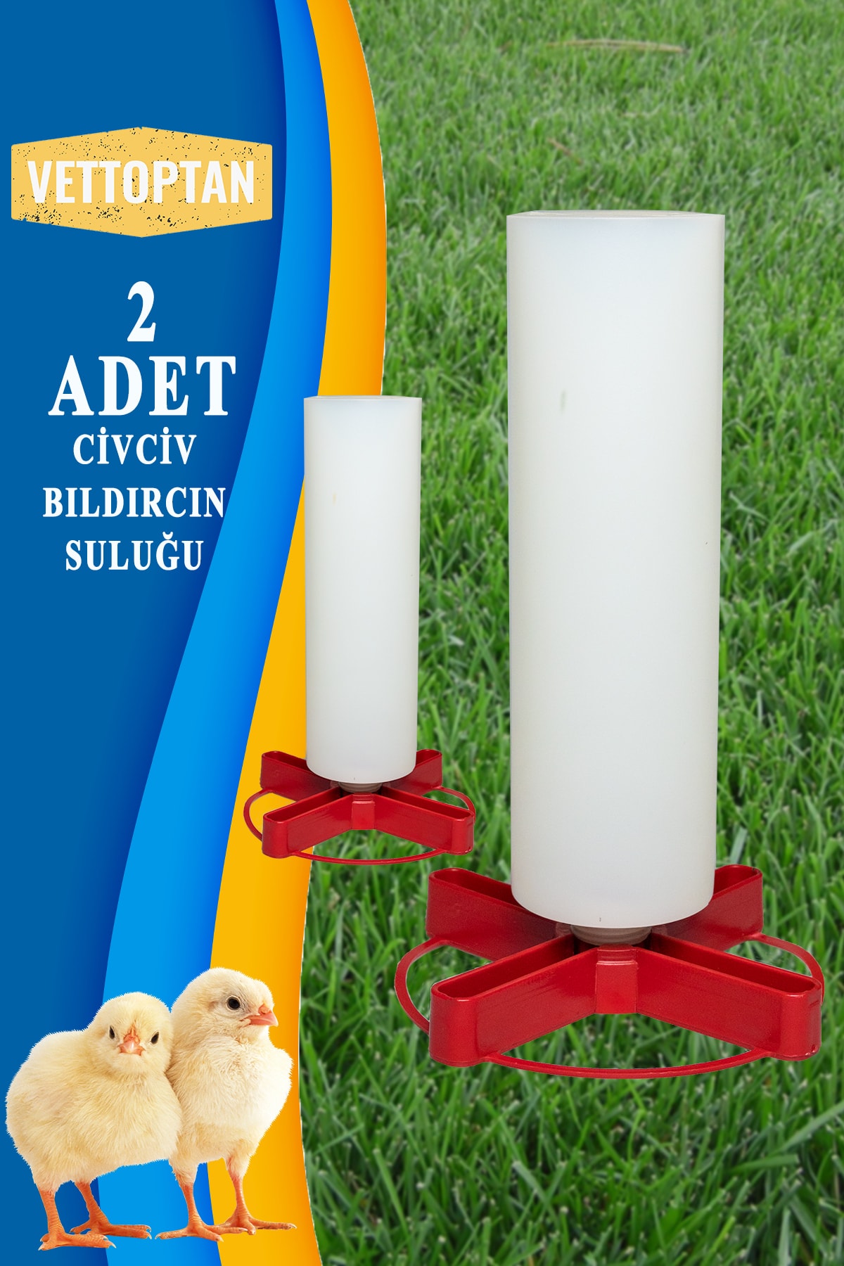 SHAVER Civciv Pet Şişeli Suluk 2 Adet 750 ml Güvercin Posta Kafes Suluğu Yumurtacı Brahman Habeş Broiler