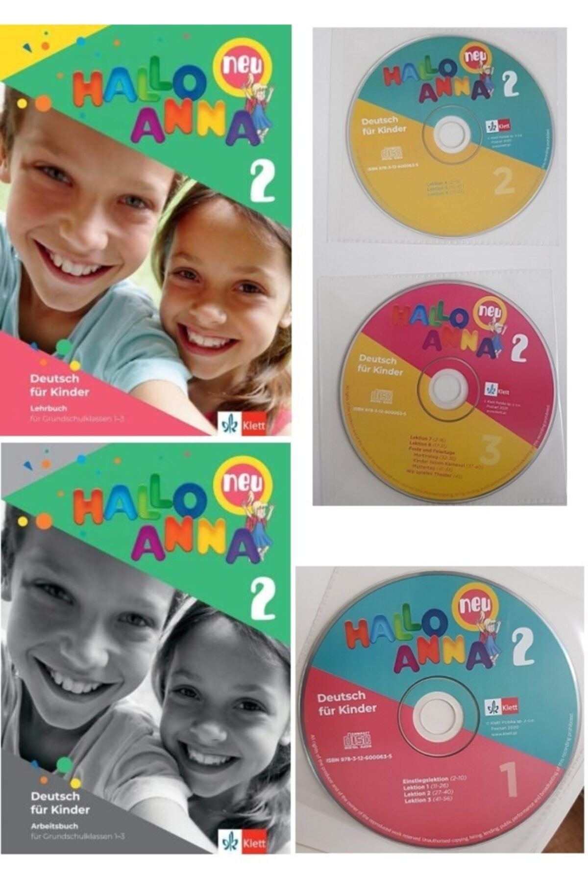 Klett Hallo Anna 2 Neu Arbeitsbuch + Lehrbuch + Cds