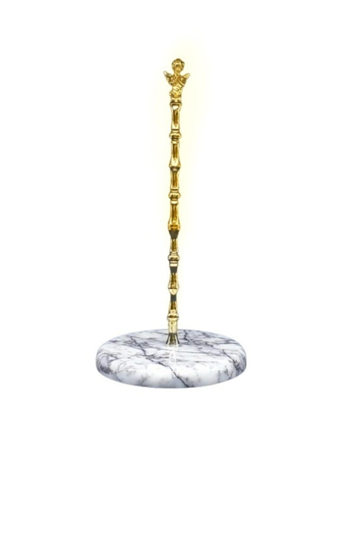 MIARIK DESIGN & DEKORASYON Leylak Mermer Melek Peçetelik Havluluk (gold Altın)