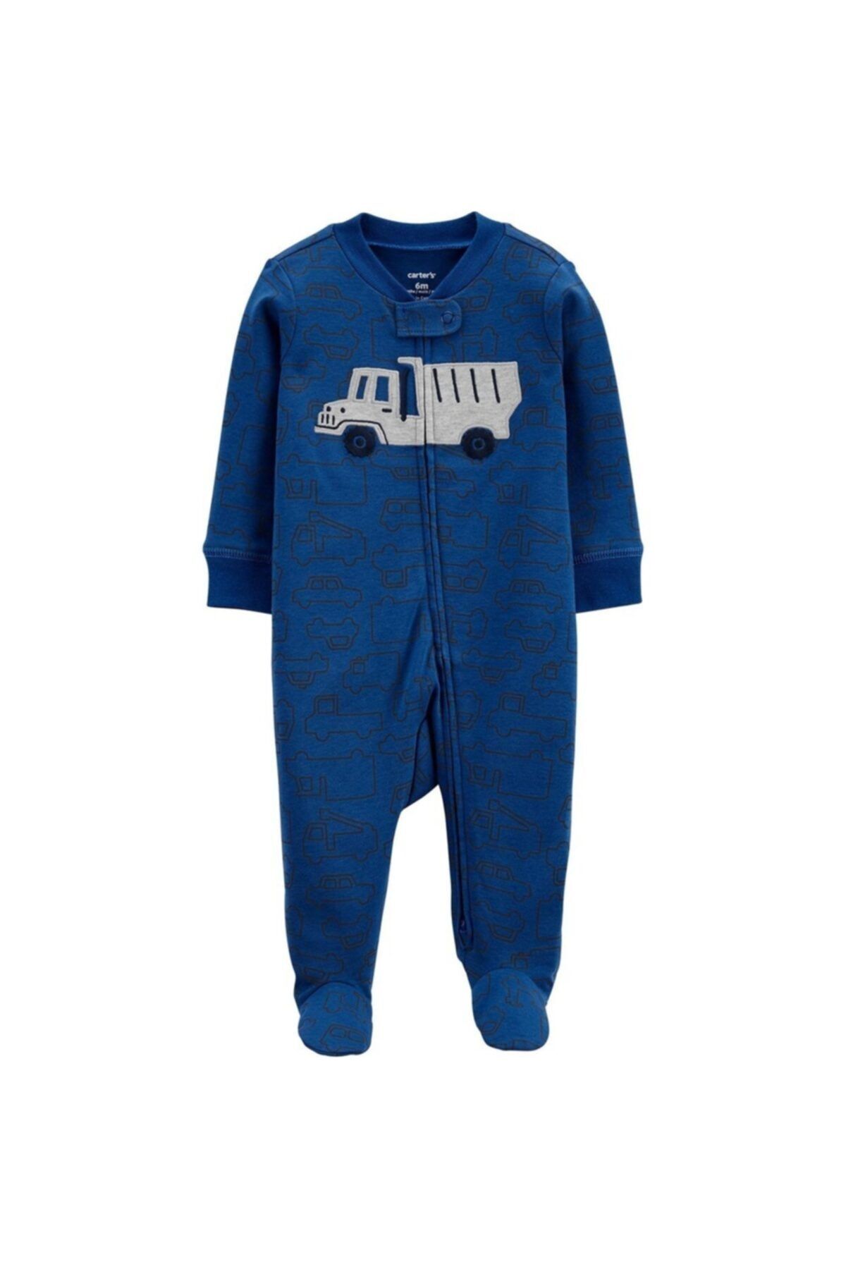 Carter's Carter’s Kamyon Desenli Patikli Bebek Tulumu – 9 Ay