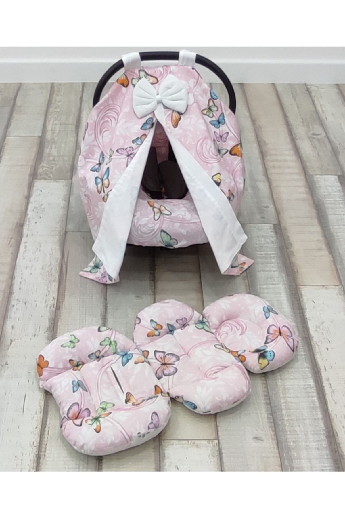 mordesign Ortopedik Puset Minderi Örtüsü Ve Çarşaf 3' lü Set
