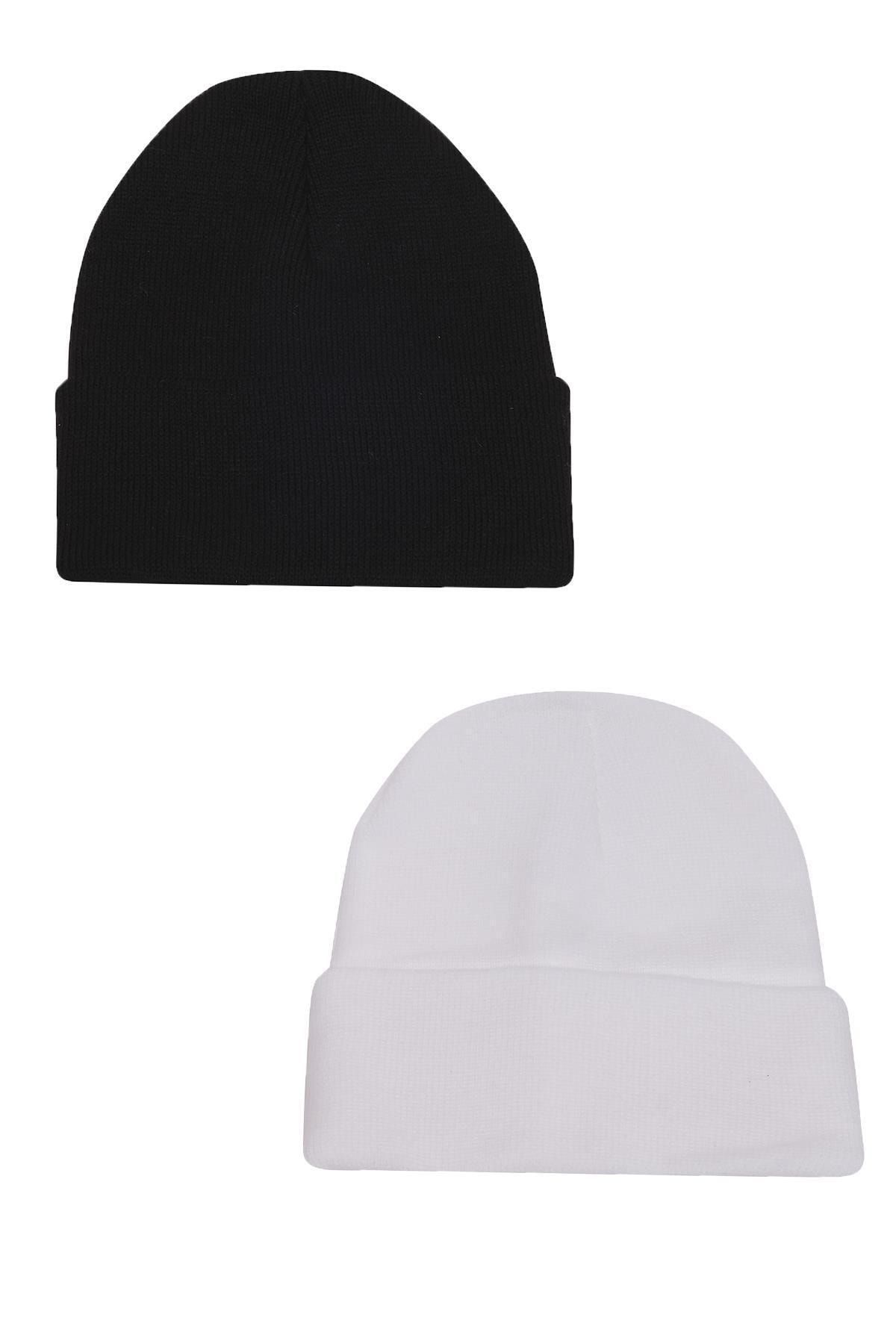 Elif İç Giyim Unisex Kışlık Basic Katlamalı Bere 2'li Set