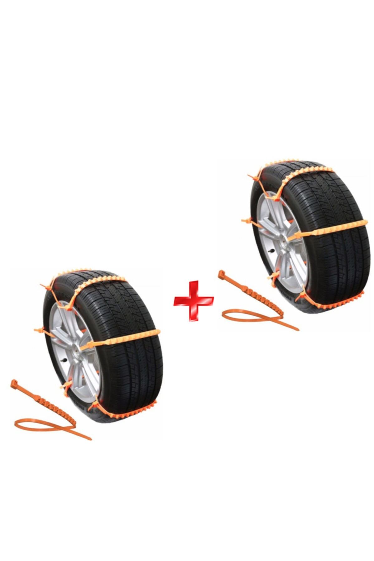 MR AUTO 2 Paket 6'lı Plastik Kar Zinciri Pratik Tak Çıkar Patinaj Zincir