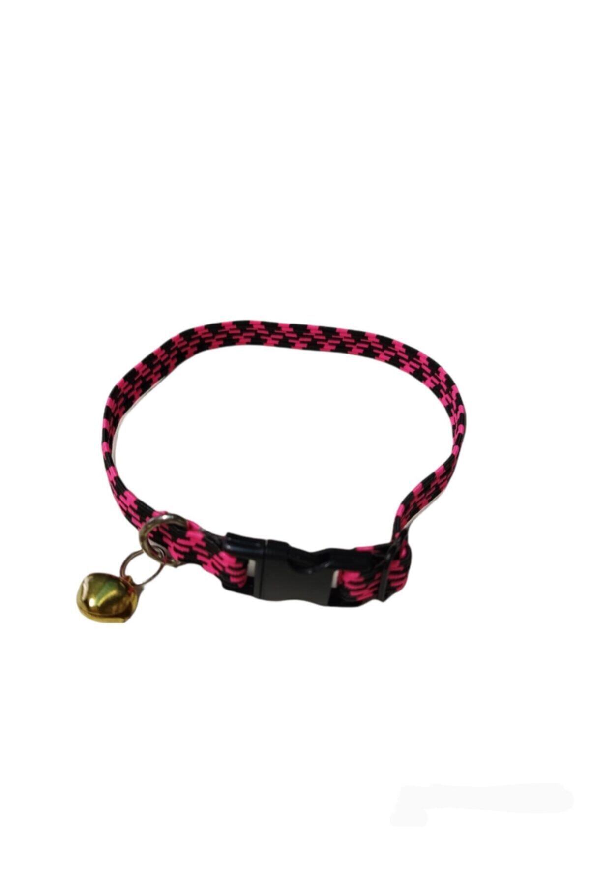 hanımelipetstore Kedi Boyun Tasması, Zilli, Pembe Siyah Renkli
