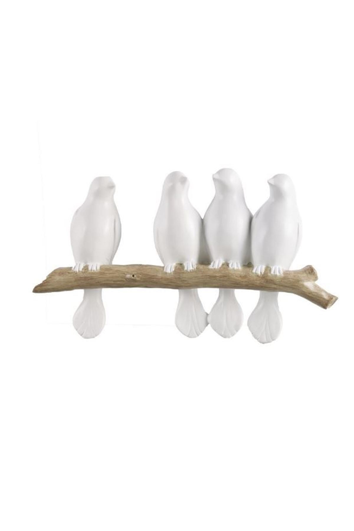 Paşabahçe Kuş Aile Dekoratif Duvar Süsü 27x16cm
