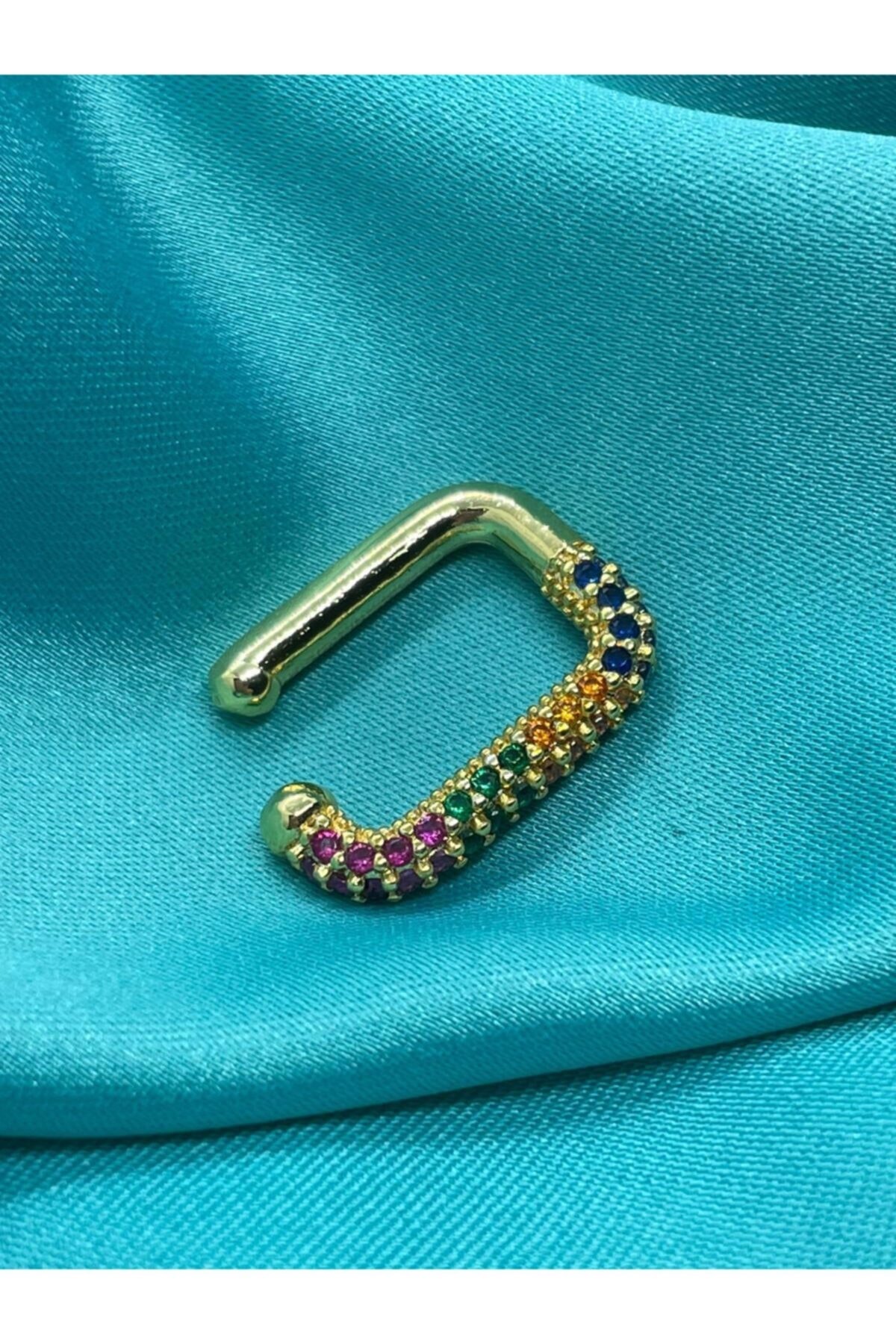 steeljewe Vıp Kare Renkli Earcuff