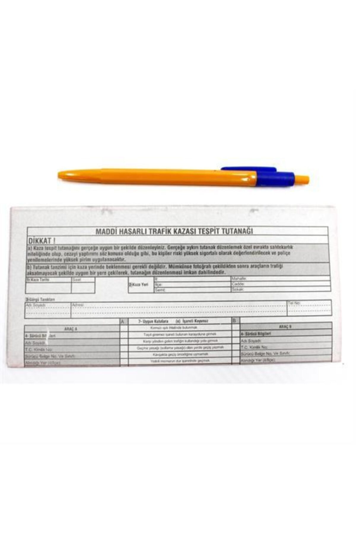 ModaCar Trafik Kaza Tespit Tutanağı Kalemli 6'lı