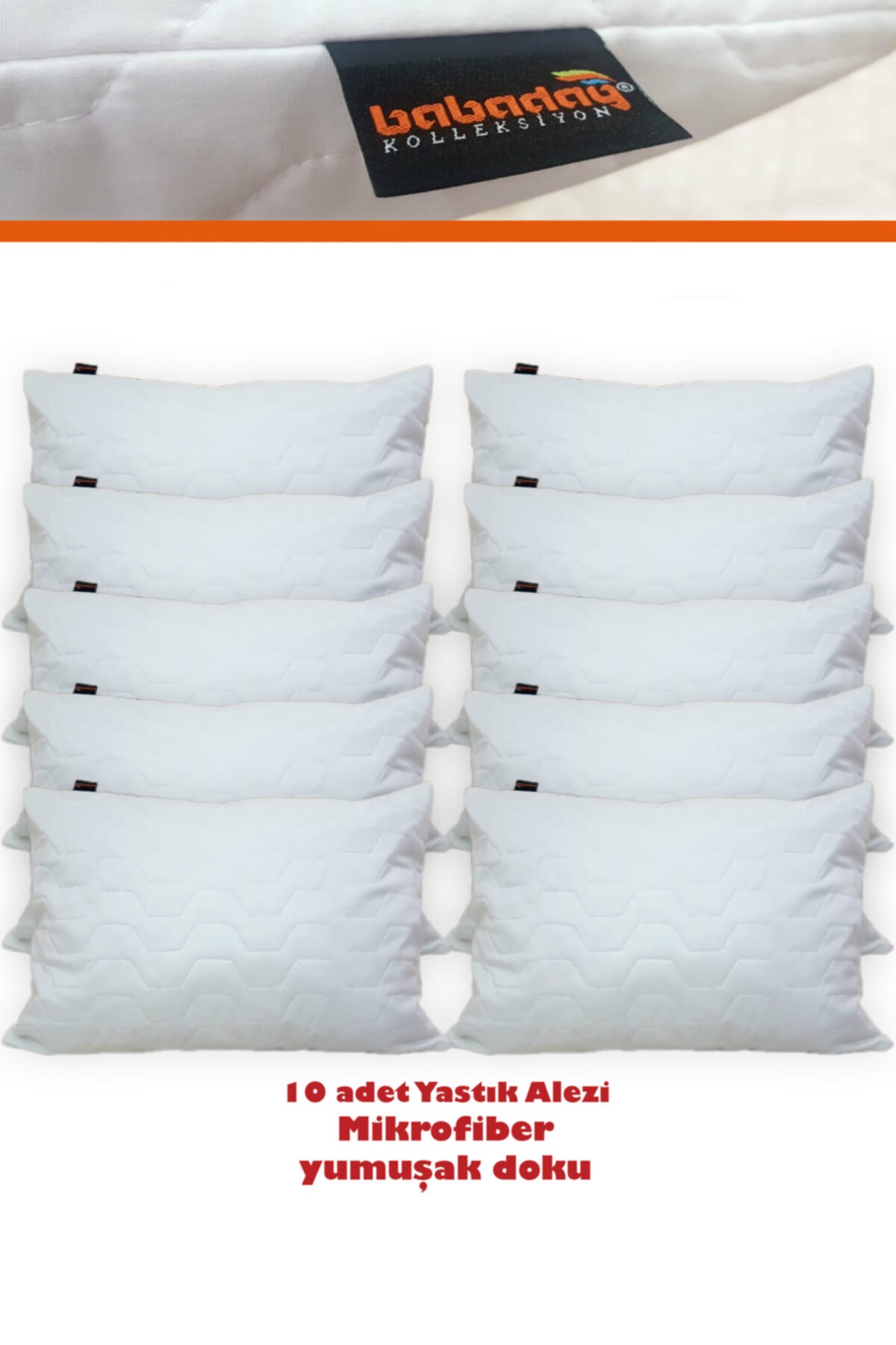babadağ kolleksiyon Yastık Alezi 120gr. 10 Adet Mikrofiber 50x70