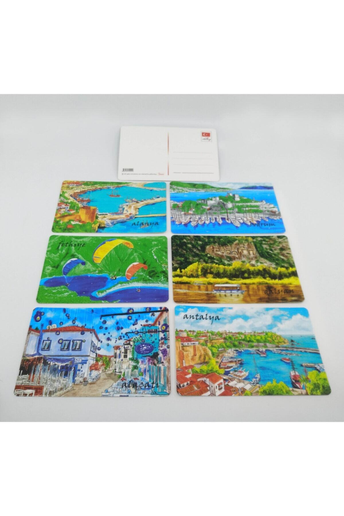 Giftsturkiye Kartpostal Tatil Yerleri Yılbaşı  6 Adet