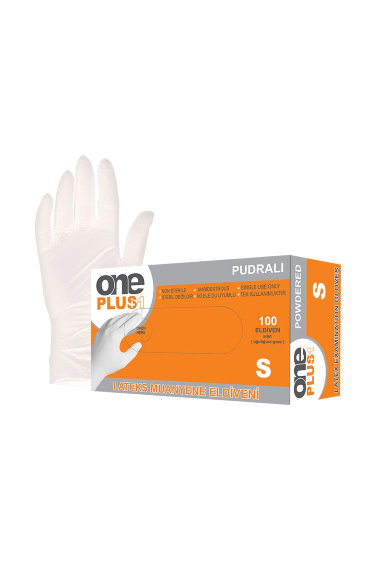 One Plus1 Pudralı Lateks Eldiven Small