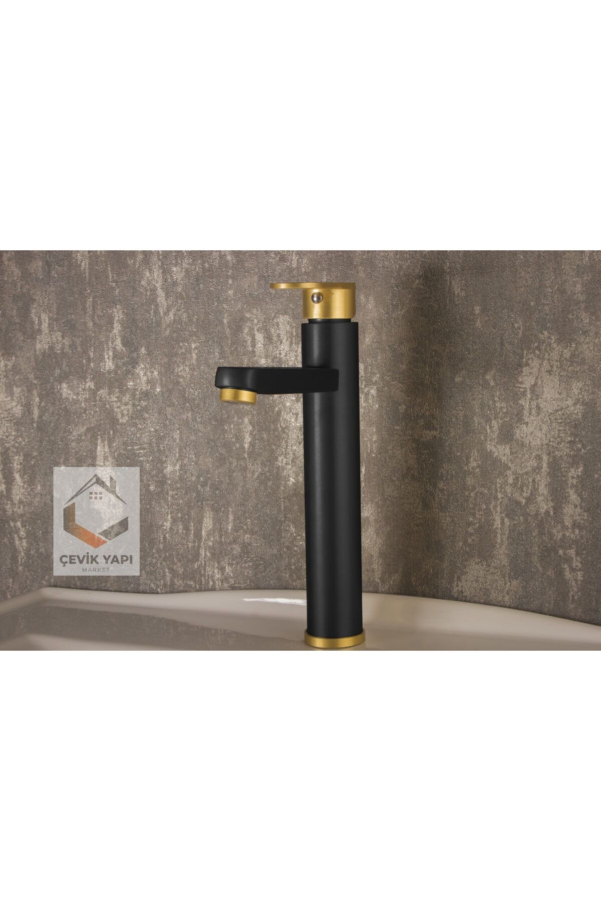 Rudi Gold Siyah Çanak Lavabo Bataryası - 604gb