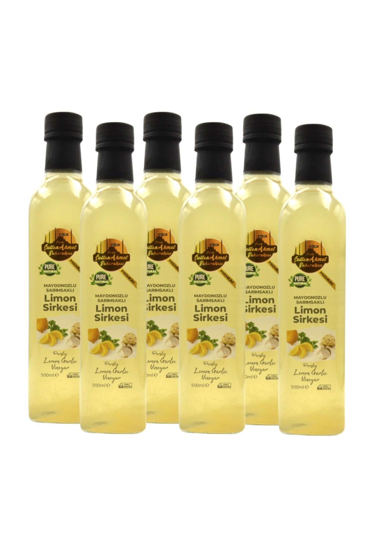 Tarihi SultanAhmet Baharatçısı Maydanozlu Sarımsaklı Limon Sirkesi 6x500ml (özel Üretim)