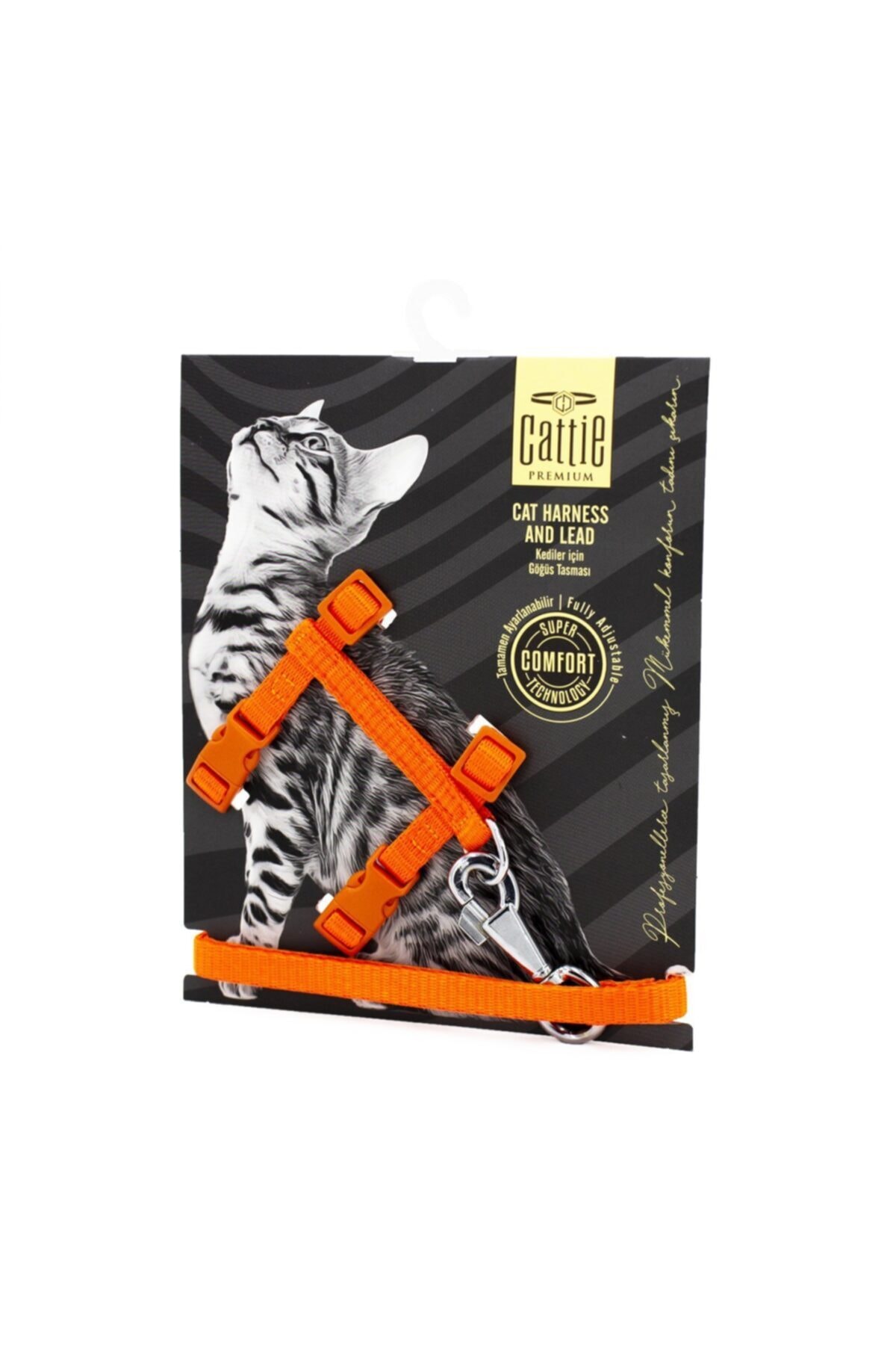 Doggie Kedi Göğüs Tasması 22/36 Cm Turuncu